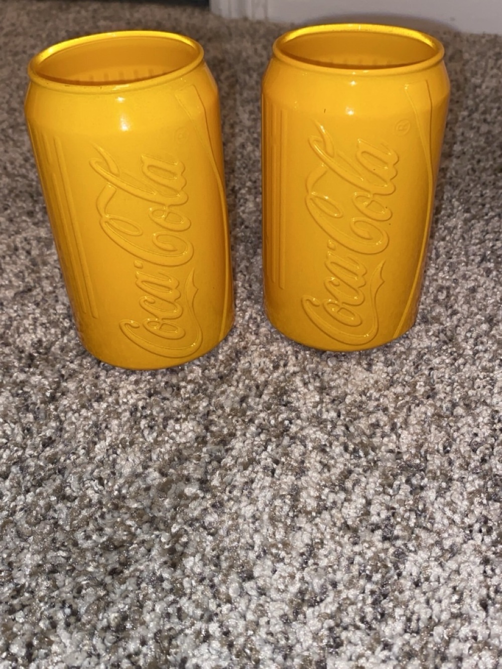Coca-Cola Embossed Yellow Can Tumbler Set McDonald’s